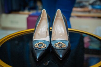 Purse Leather Shoes - Black