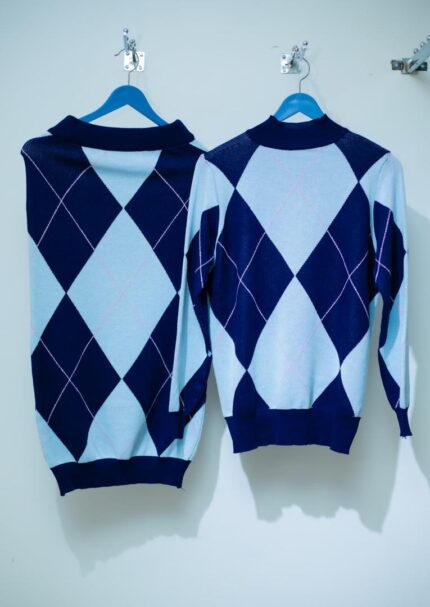 Top & Skirt Combo Set - Dual Blue Shade