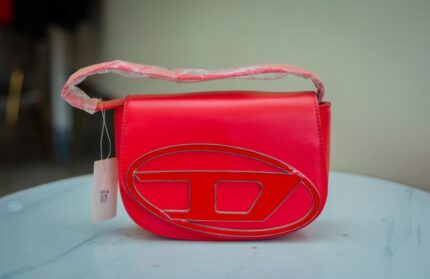 Leather Shoulder Bag - Red