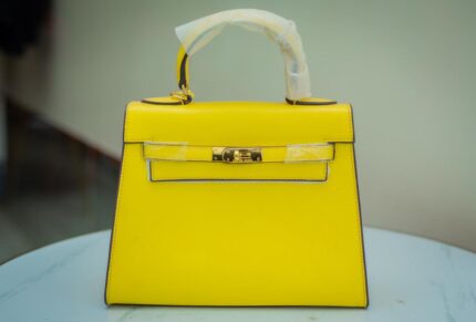 Hermes Patent Leather Handbag - Yellow