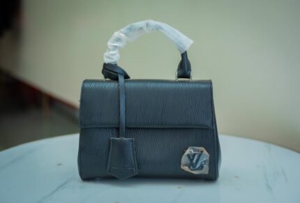 LV Leather Handbag - Black