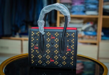 Leather Handbag - Black Square