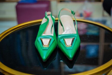 Purse Sandal Heels - Greeny Green