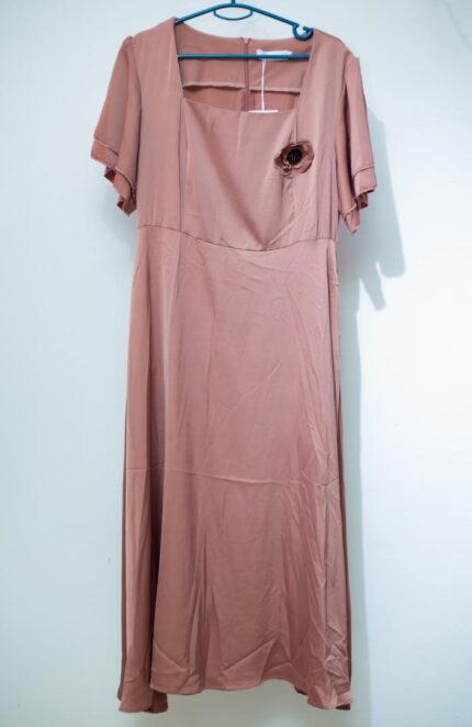 Pink Double Layered Sleeve Dress