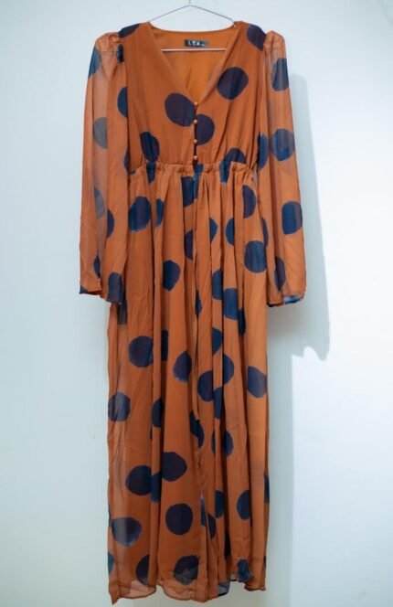 Rust Polka Dots Dress