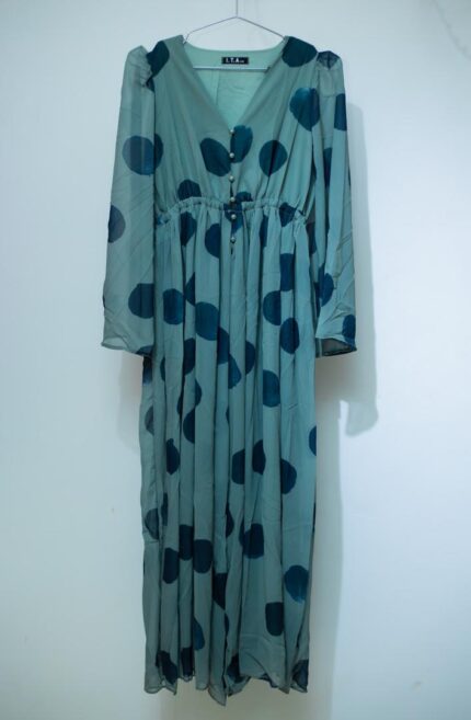 Teal Green Polka Dots Dress