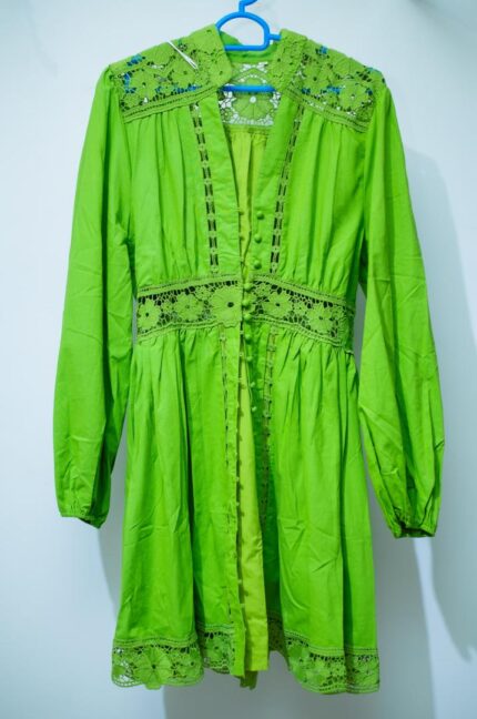 Green Laced Short Dress