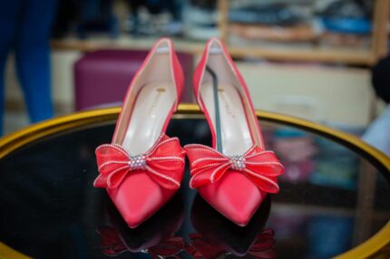 Big Tree Heels Bow Pattern - Red