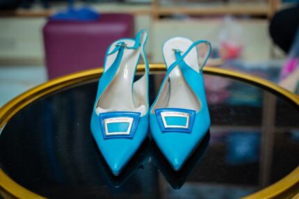 Purse Sandal Heels - Sky Blue