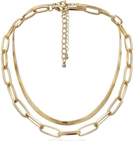 YELLOW CHIMES Multilayered Gold-plated Plated Choker Neckpeice