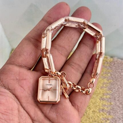 Chanel Bracelet Watch for Women - Pink & Rosegold