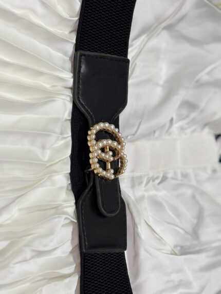 Gucci Pearl Buckle Stretchable Belt