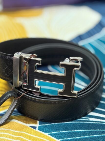 Hermes Black Leather Belt