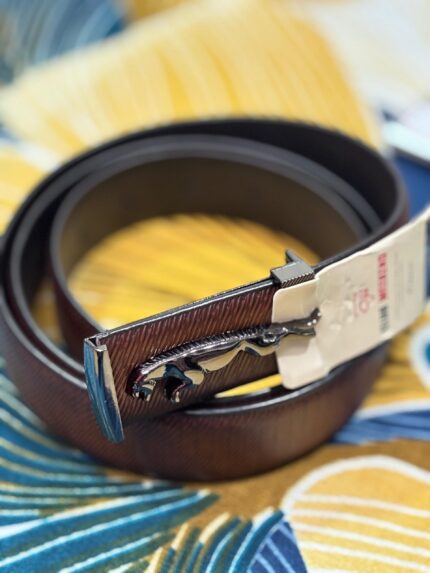 Jaguar Brown Leather Belt