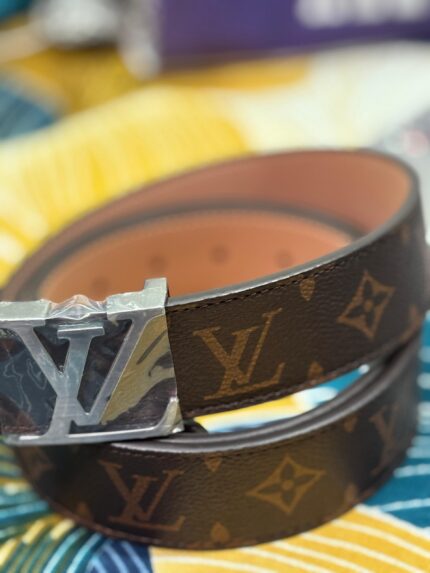 Louis Vuitton Printed Brown Leather Belt