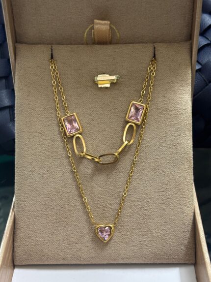 Kiyu Ziyu Double Layer Chain Necklace