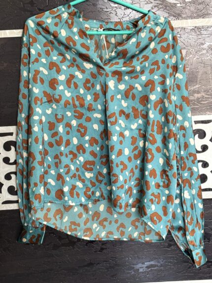 Mo Woman Blue Printed Top