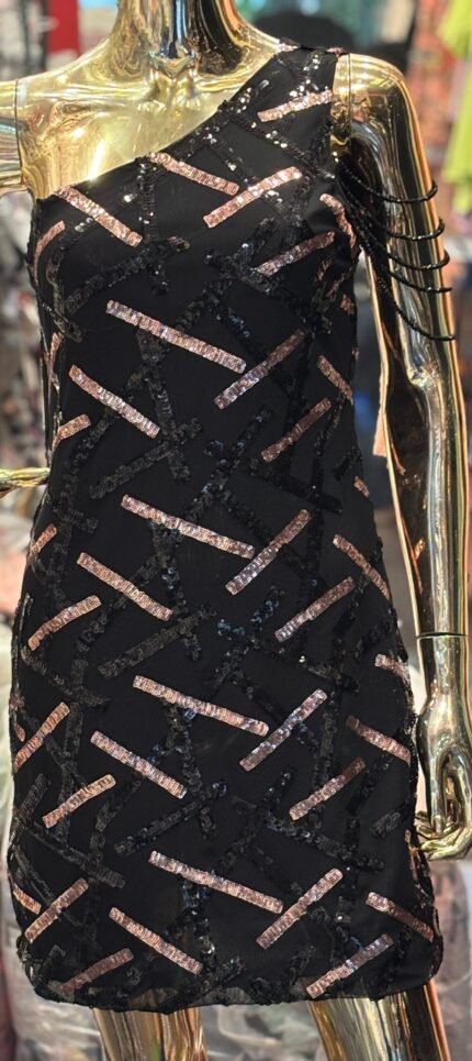 Shein Black One Shoulder Dress