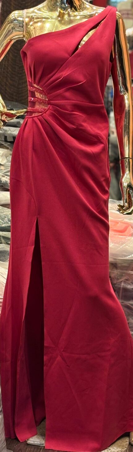 Shein Red One Shoulder Dress