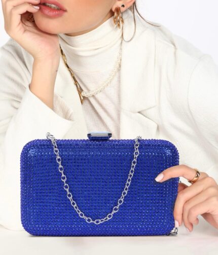 Lino Perros - Beautiful Blue Rhinestone Clutch